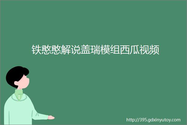 铁憨憨解说盖瑞模组西瓜视频