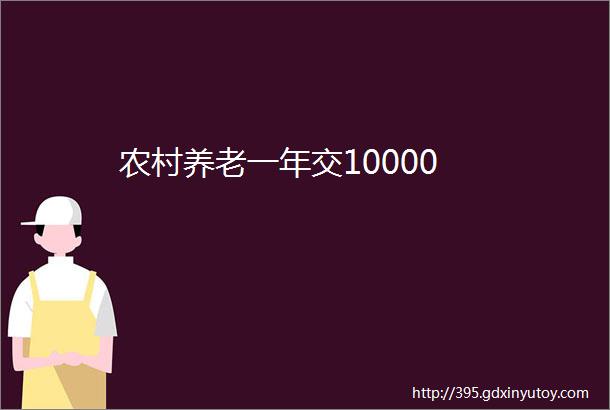 农村养老一年交10000