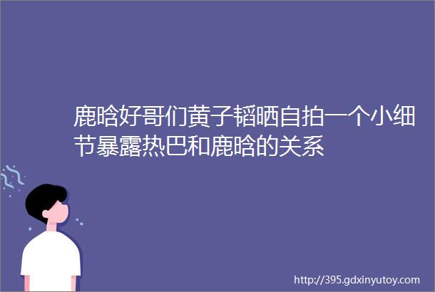 鹿晗好哥们黄子韬晒自拍一个小细节暴露热巴和鹿晗的关系