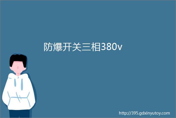 防爆开关三相380v