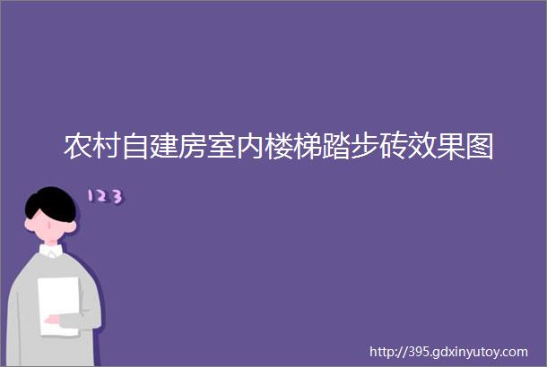 农村自建房室内楼梯踏步砖效果图